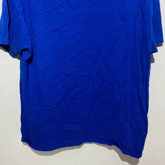 Women's Blue White Dunder Mifflin Inc. Crew Neck Short Sleeve T-Shirt Size Large - Picture 5 of 5